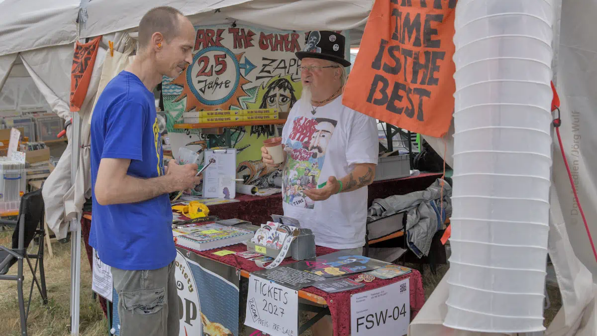 Stand der Arf Society auf dem Herzberg Festival